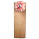 Red Zinnia Flower Ceramic Wooden Door Stopper